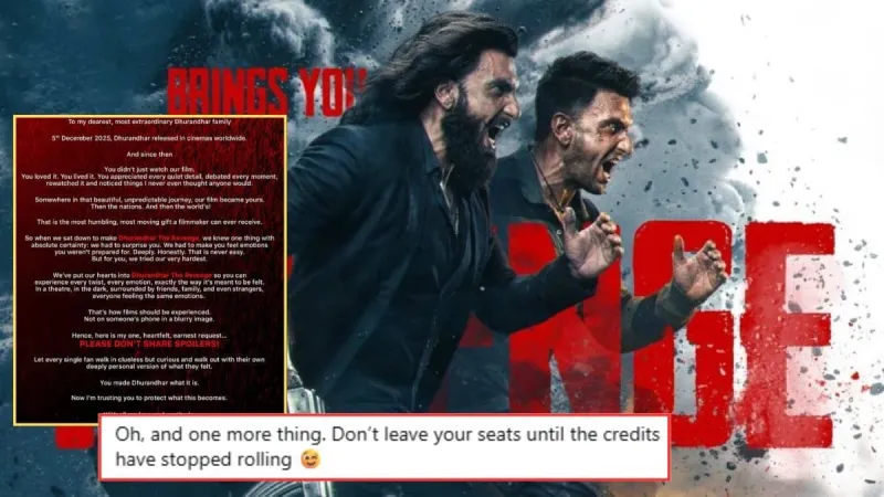 धुरंधर 3 की तैयारी? आदित्य धर ने पोस्ट-क्रेडिट सीन से छेड़ा, रणवीर की फिल्म के लिए 'नो स्पॉइलर्स' की अपील!