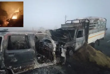 ભાણ ખોખરી પાસે કાર અને પીકઅપવાન અથડાતાં યુવાનનું મોત, બે ઘાયલ